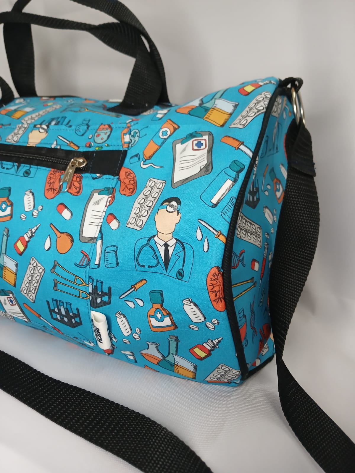 Bolso de tela de viaje redondo