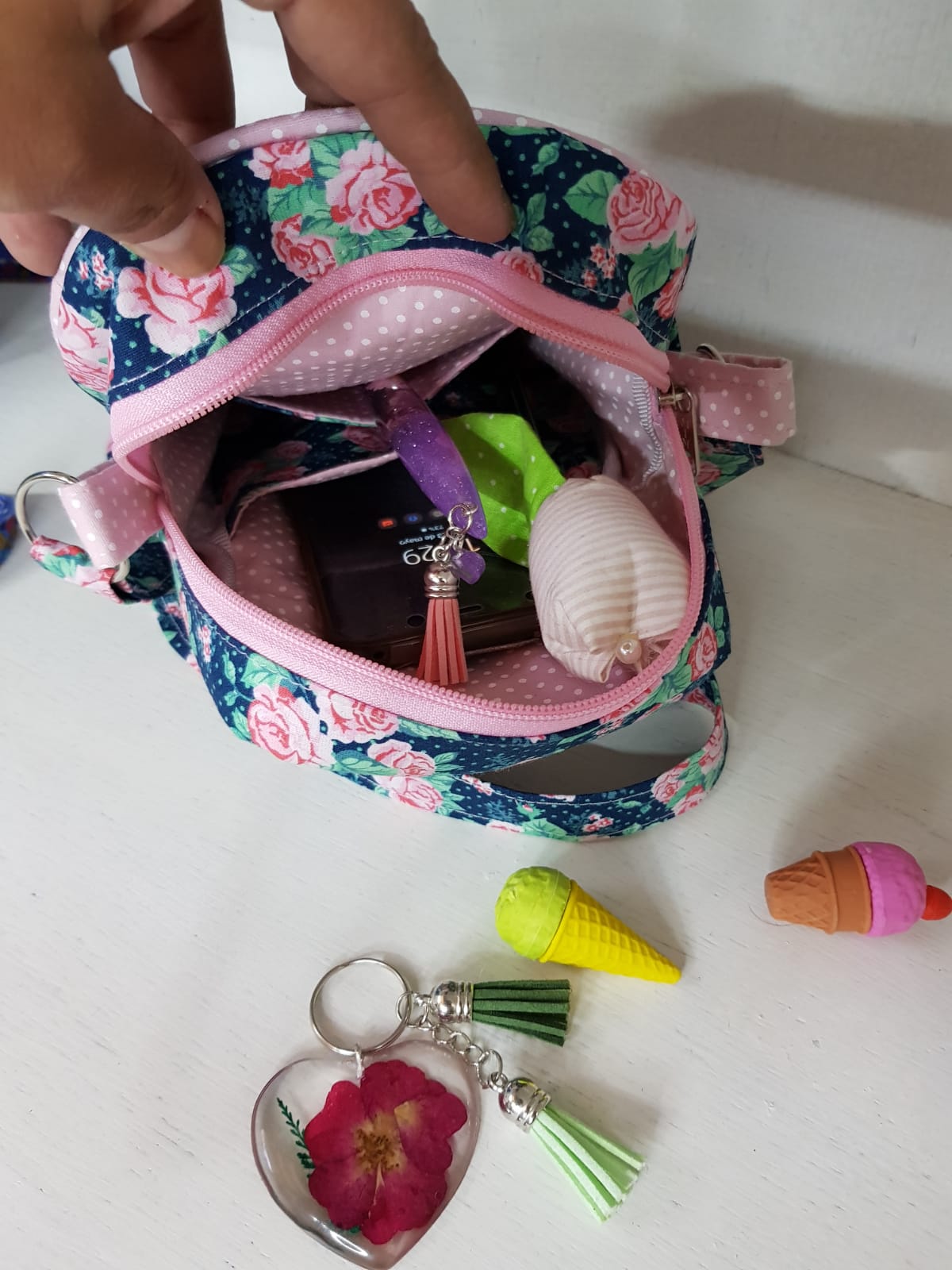 Cartera Porta Celular de tela