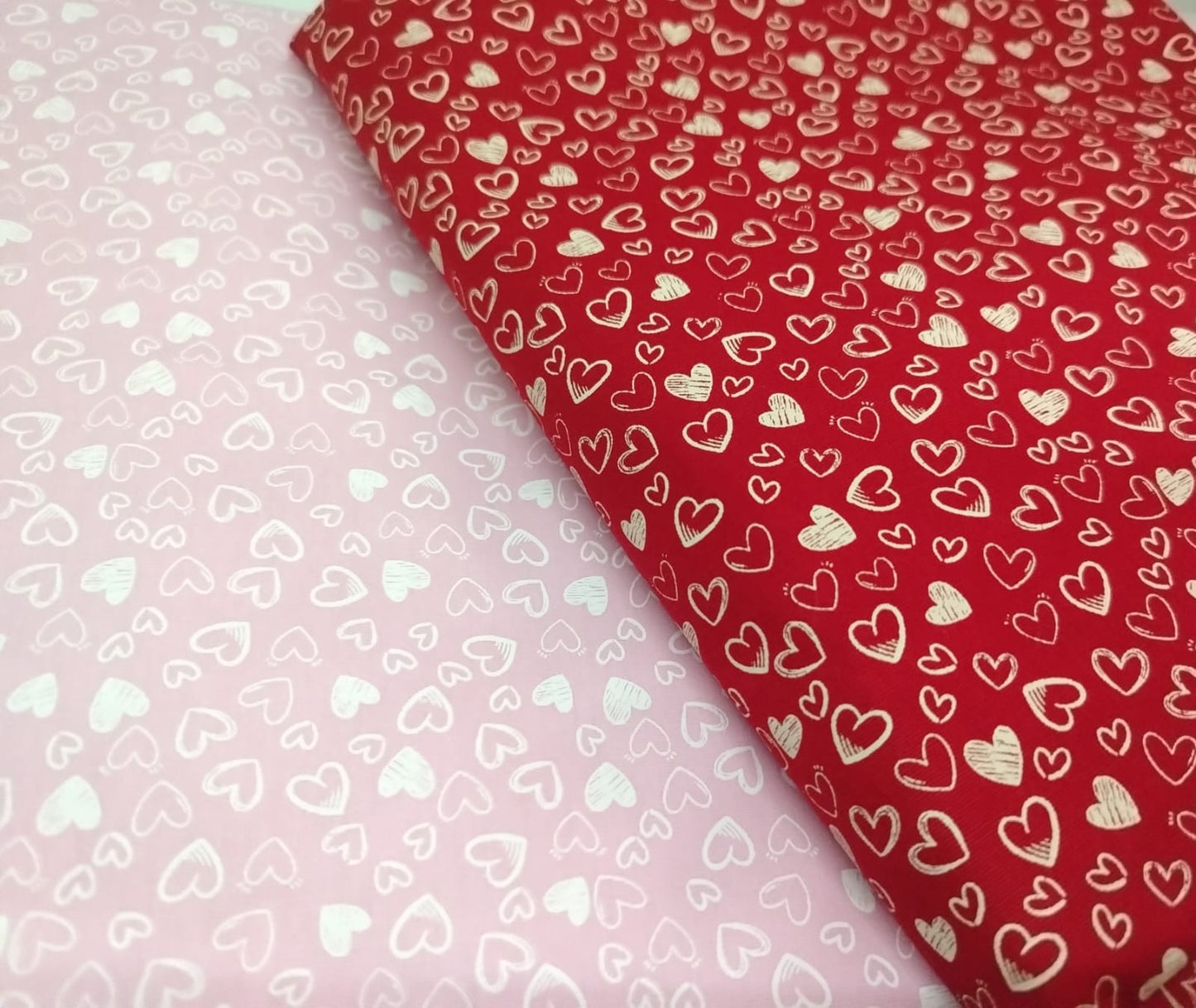 Corazones, color rosa pastel