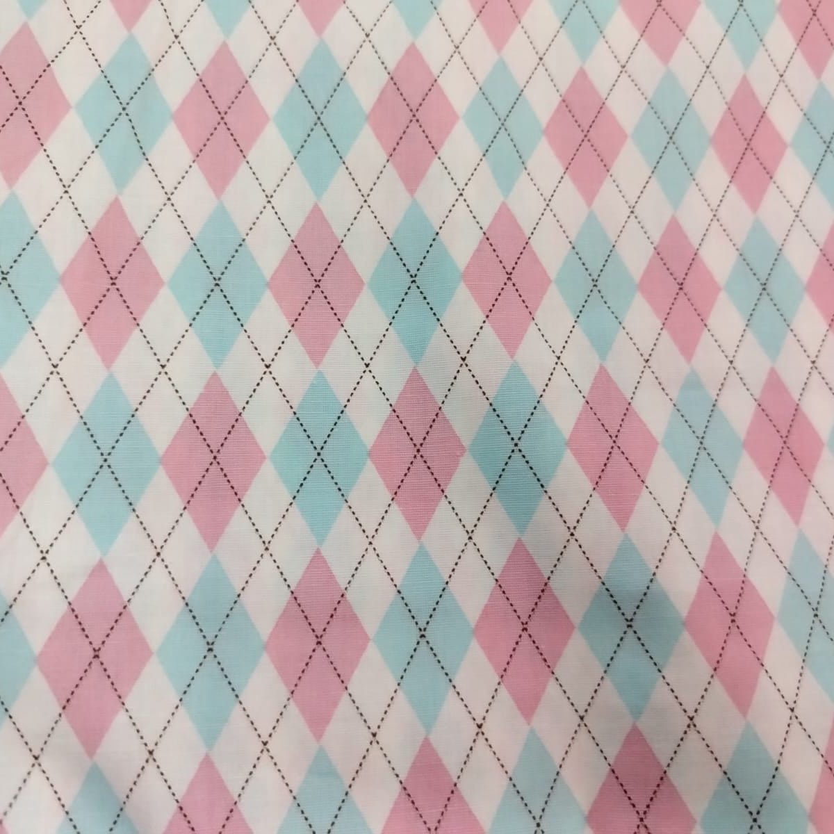 Rombos rosa y turquesa pastel