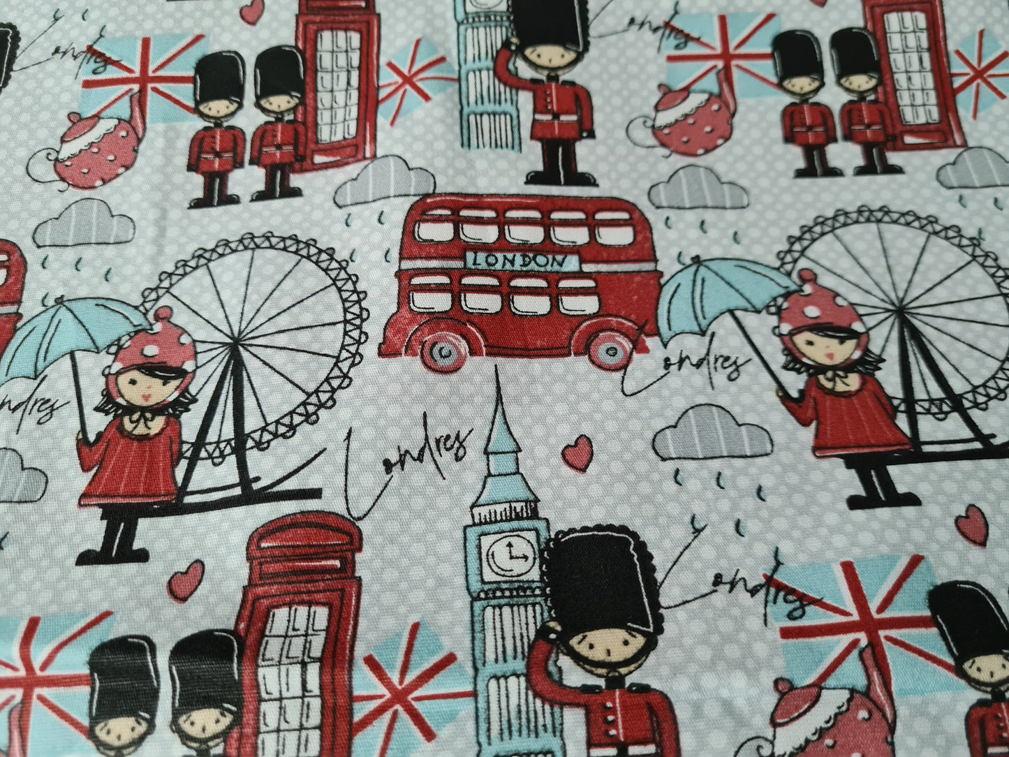 Londres, London fondo gris