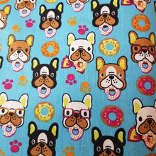 Cargar imagen en el visor de la galería, Perros frenchies fondo turquesa