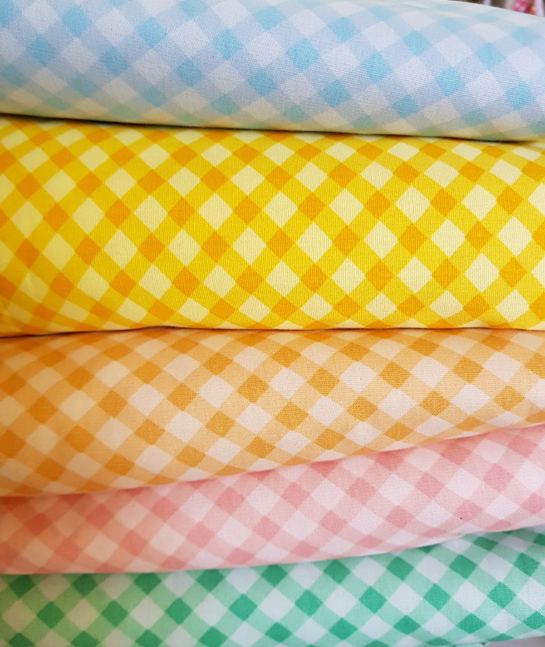 Cuadrille cuadros grandes celeste pastel