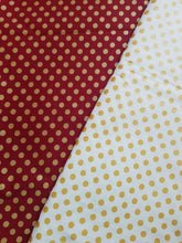 Cargar imagen en el visor de la galería, Motas doradas fondo rojo