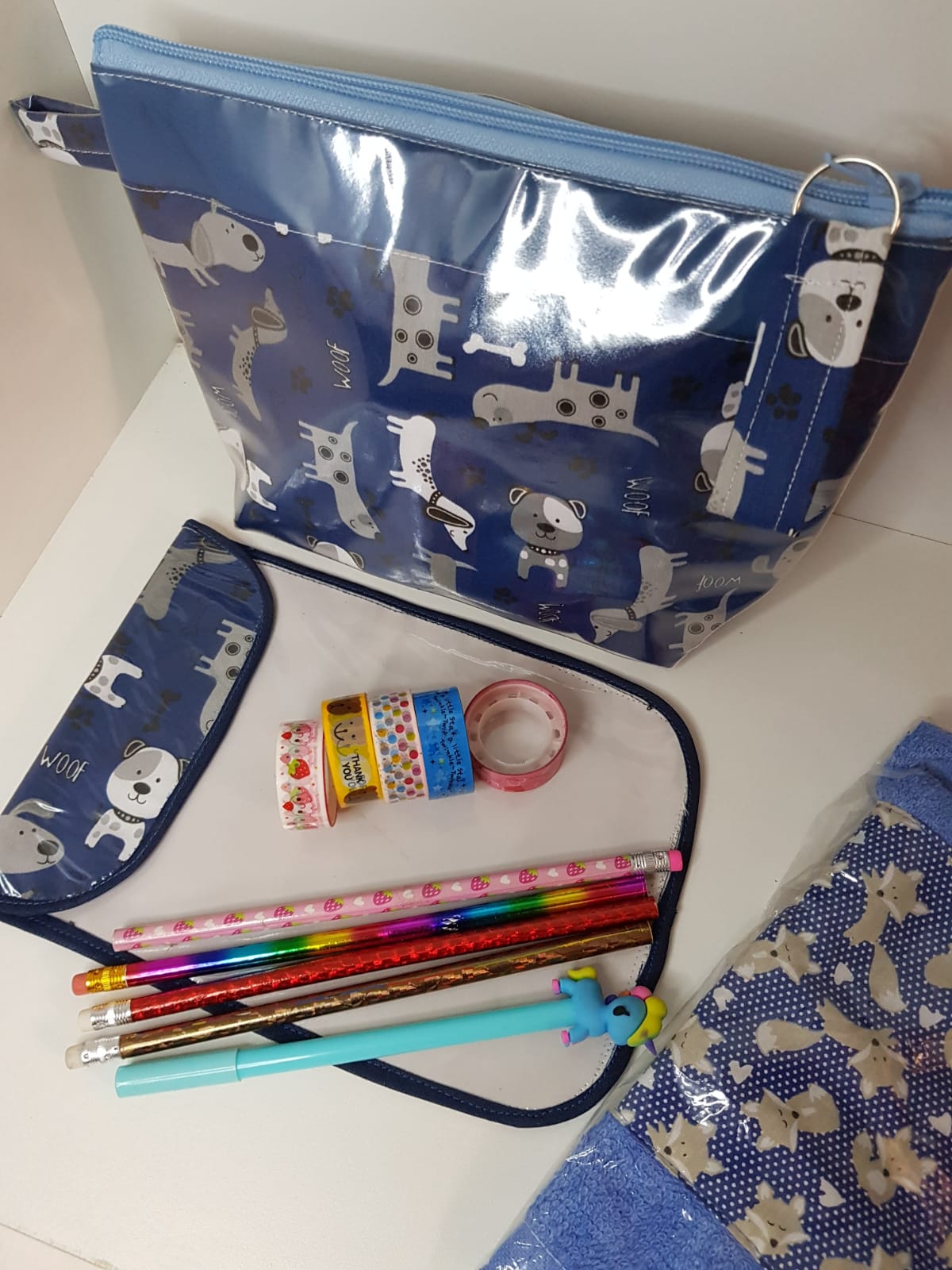 Kit escolar azul