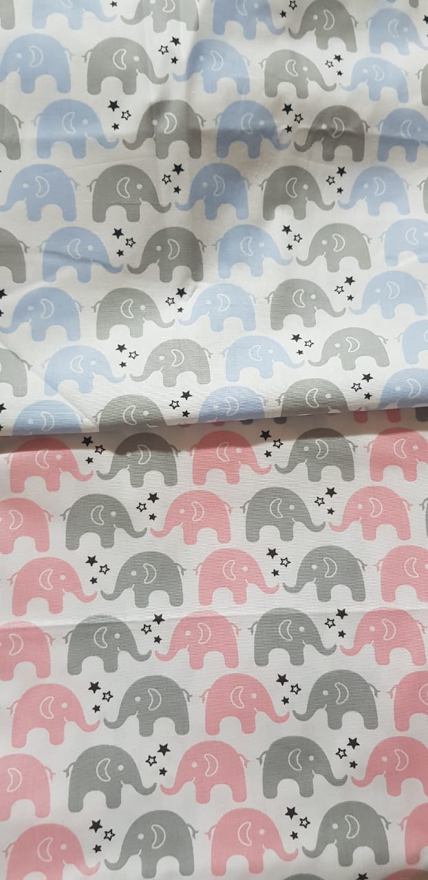 Elefantes celeste y gris - infantil
