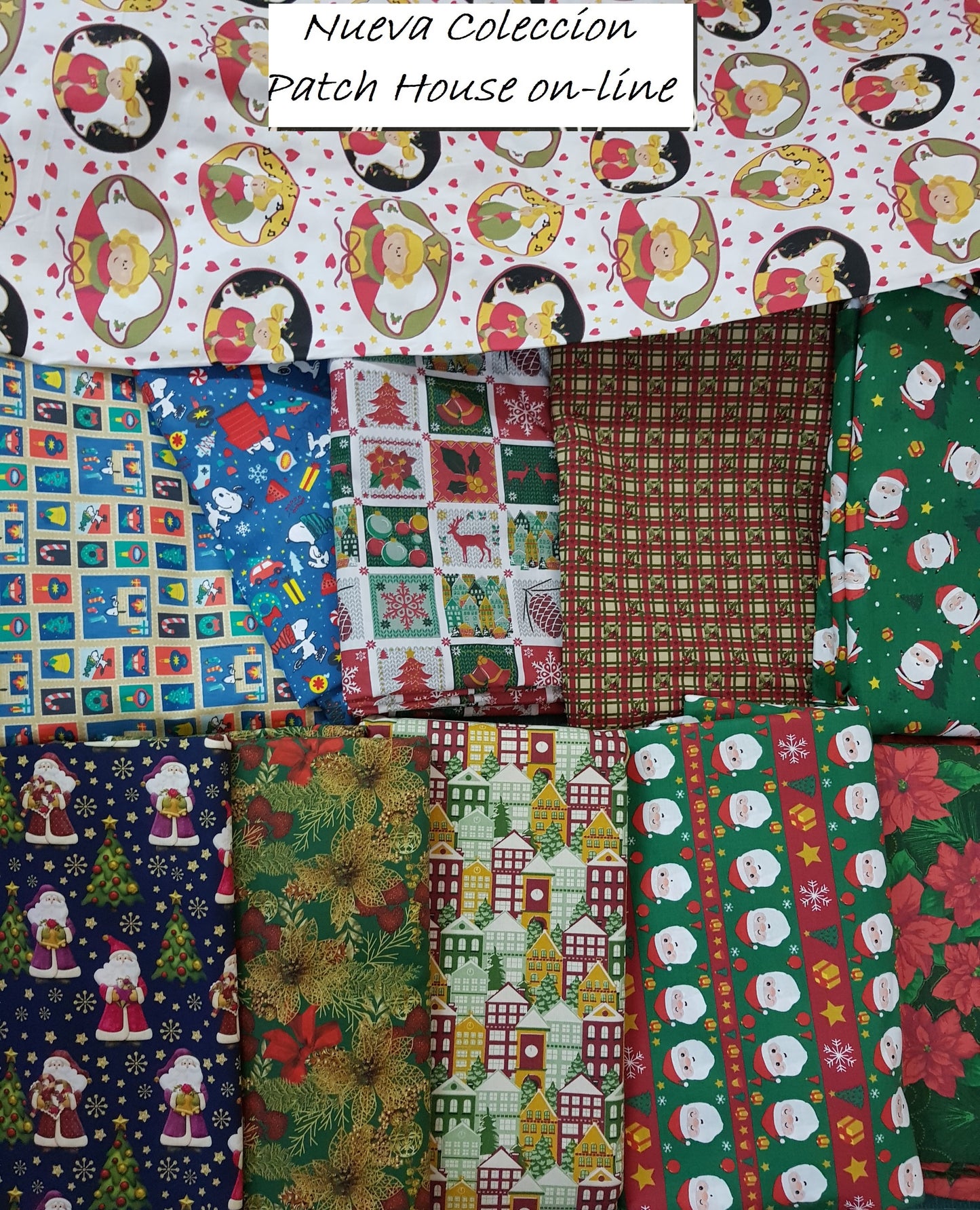 Papa Noel fondo azul Navideña