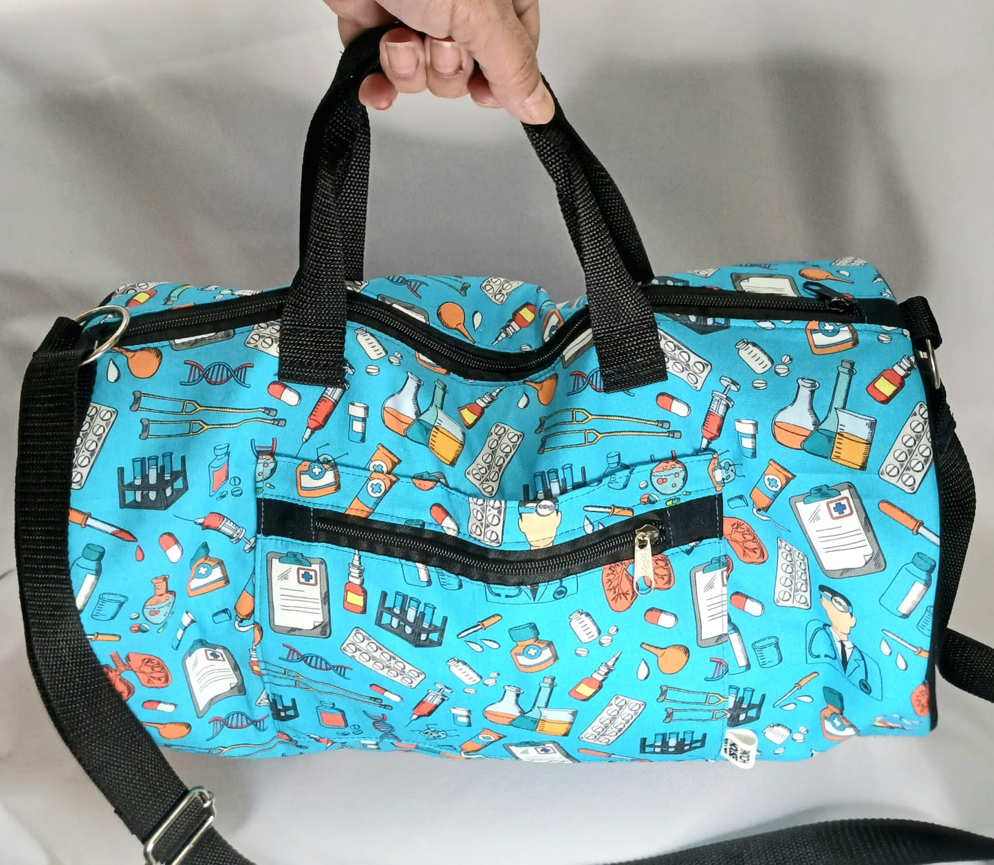 Bolso de tela de viaje redondo