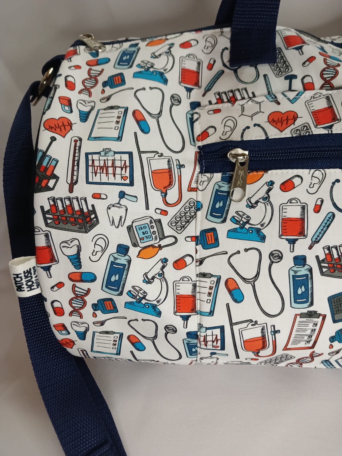 Bolso de tela de viaje redondo
