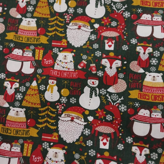 Papa Noel con muñeco de Nieve
