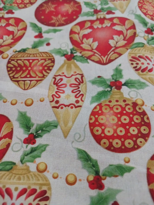 Globos Navideños fondo crema