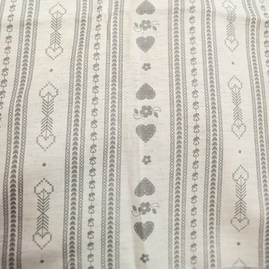 Corazones, color gris-Lino