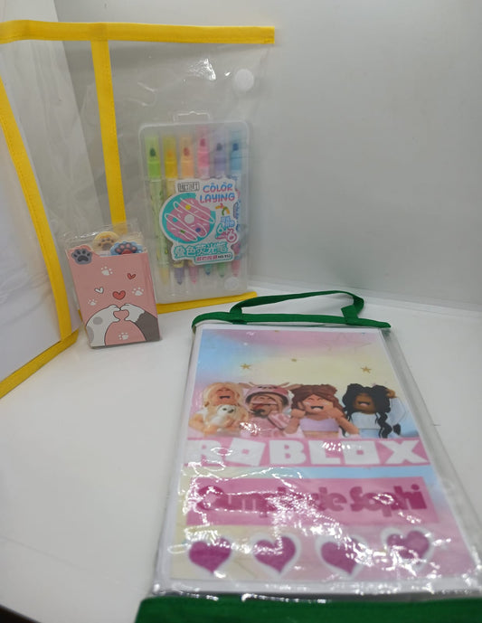 Porta librito transparente personalizado