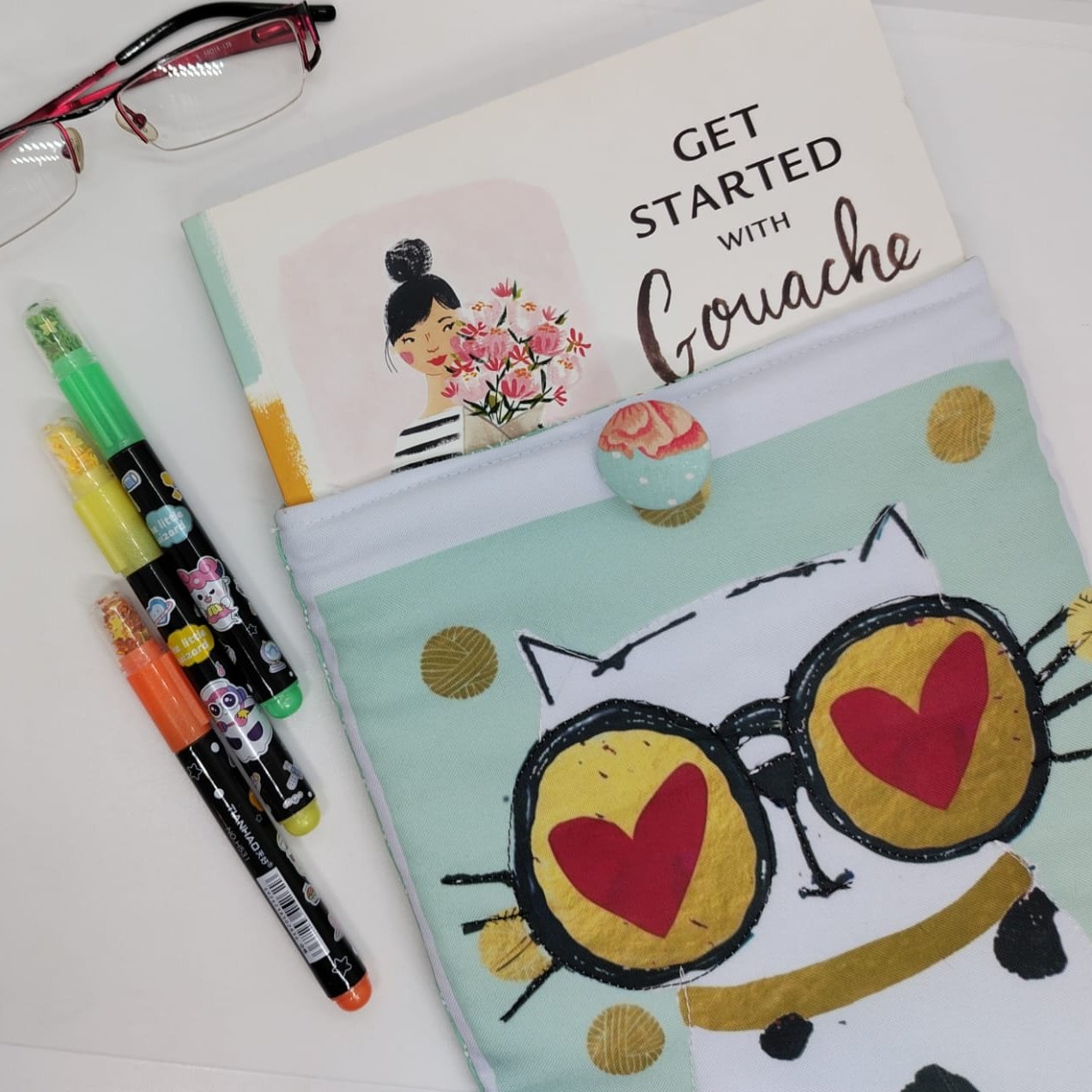 Porta libro o porta agenda de tela