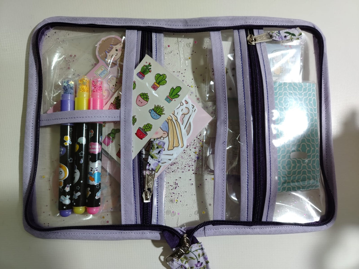 Kit transparente, Maletin y porta documento