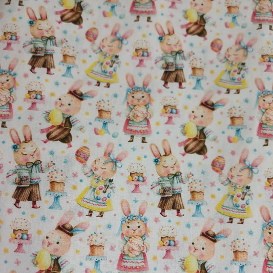 Conejos de pascuas fondo blanco