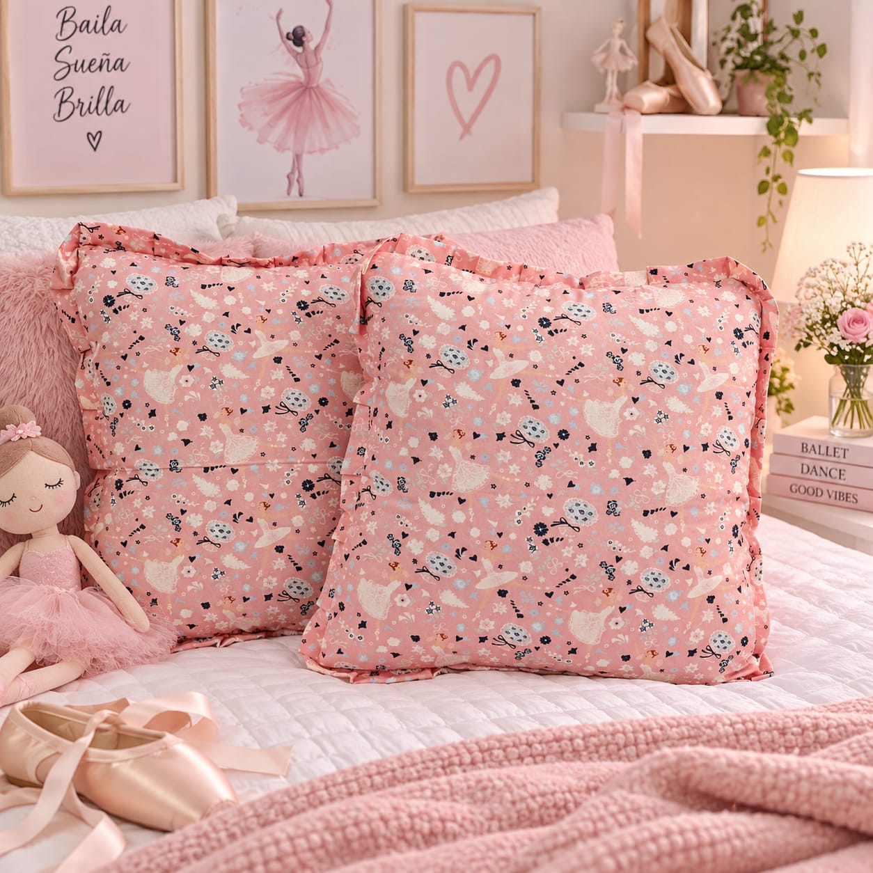 Fundas con volado de 40x40cm