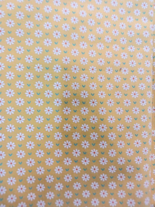 Floreada margaritas fondo amarillo