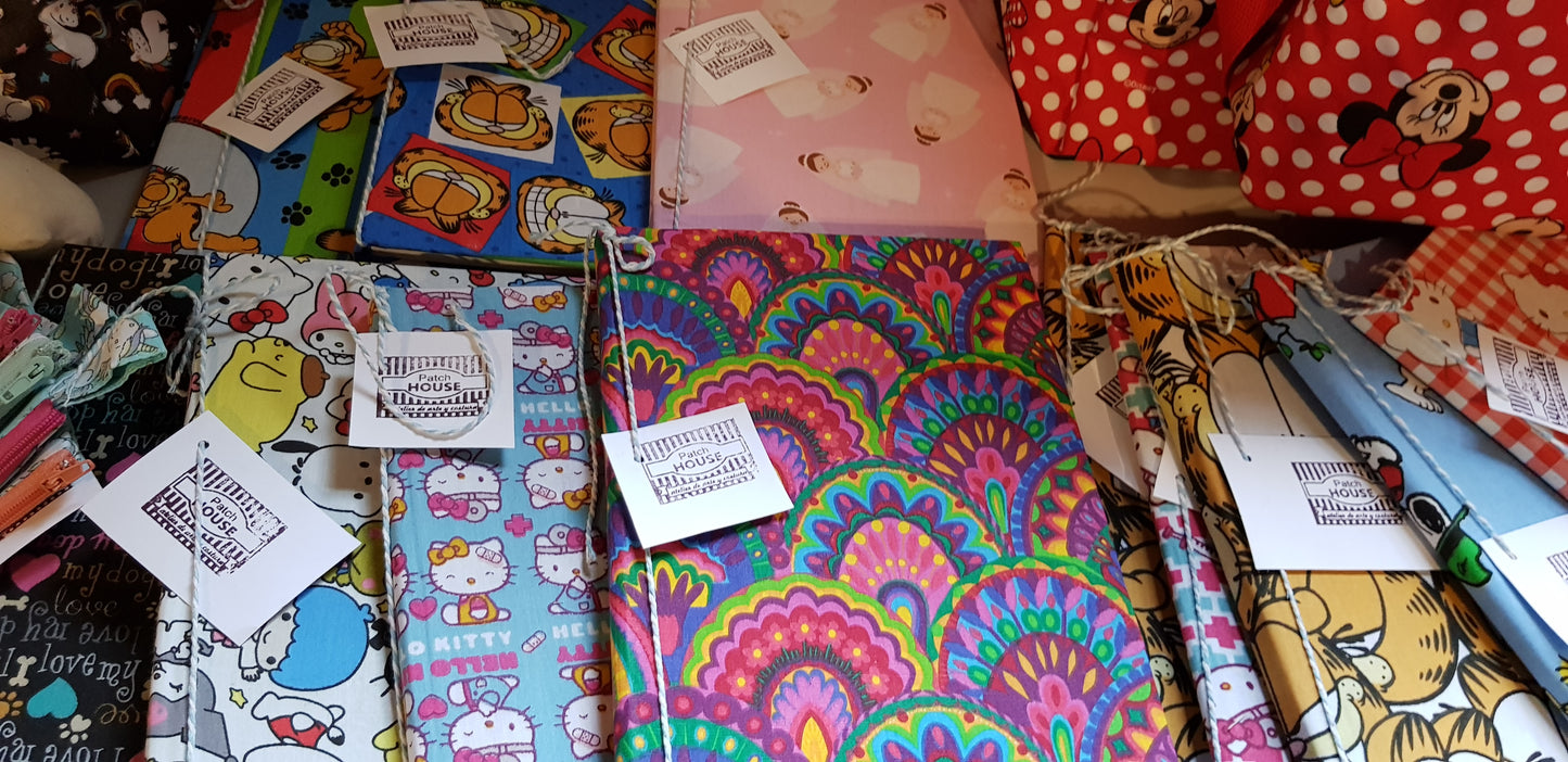 Cuadernos forrados con tela