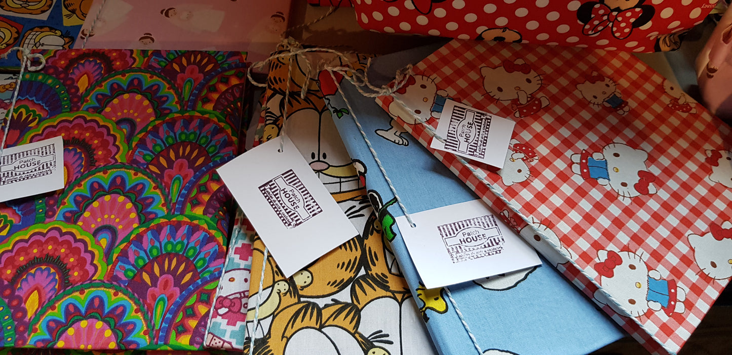 Cuadernos forrados con tela