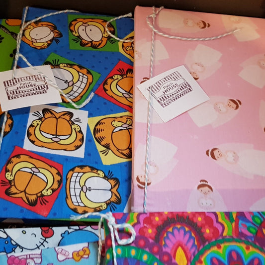Cuadernos forrados con tela