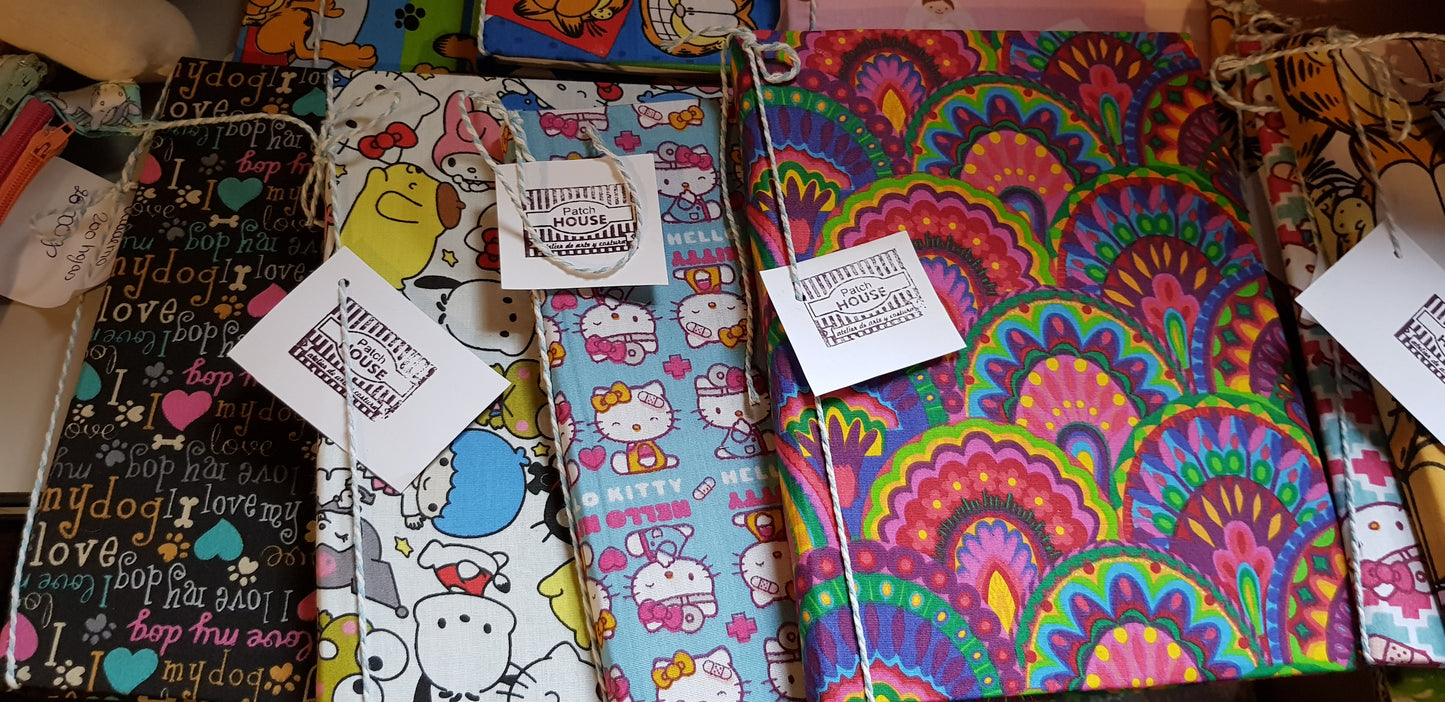 Cuadernos forrados con tela