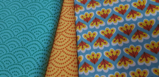 Floreada vintage fondo celeste