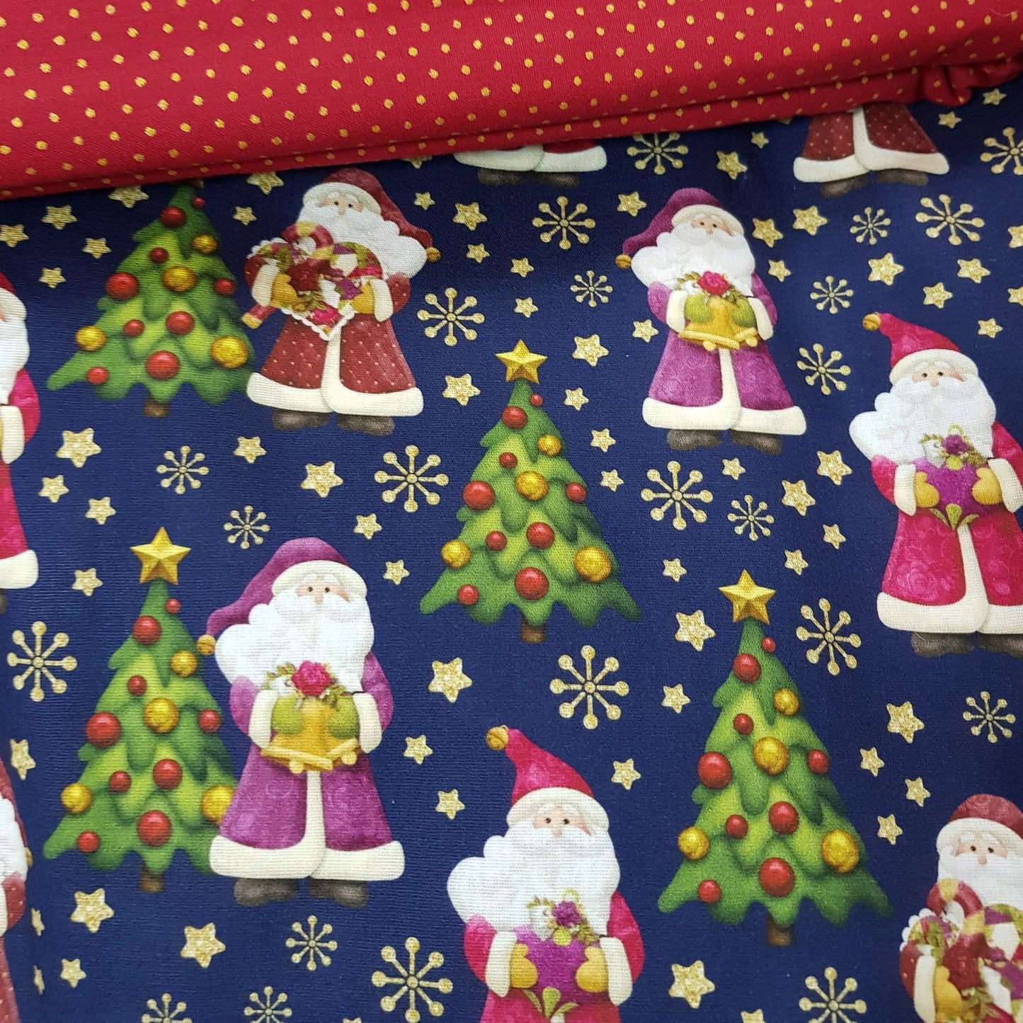 Papa Noel fondo azul Navideña
