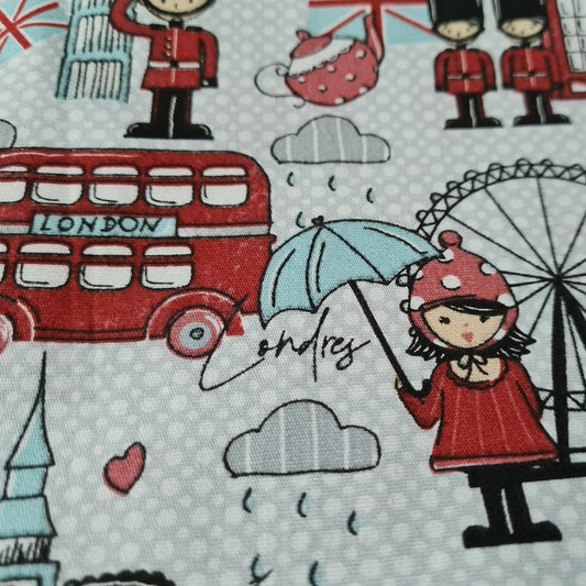 Londres, London fondo gris