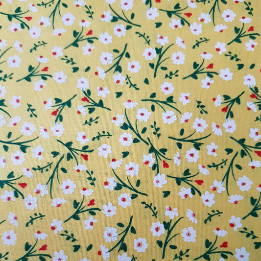 Florcitas manzanilla fondo amarillo