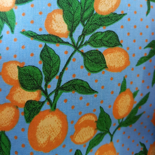 Frutales limones fondo  azul