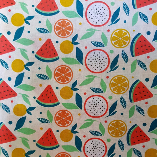 Frutas sandias y naranjas