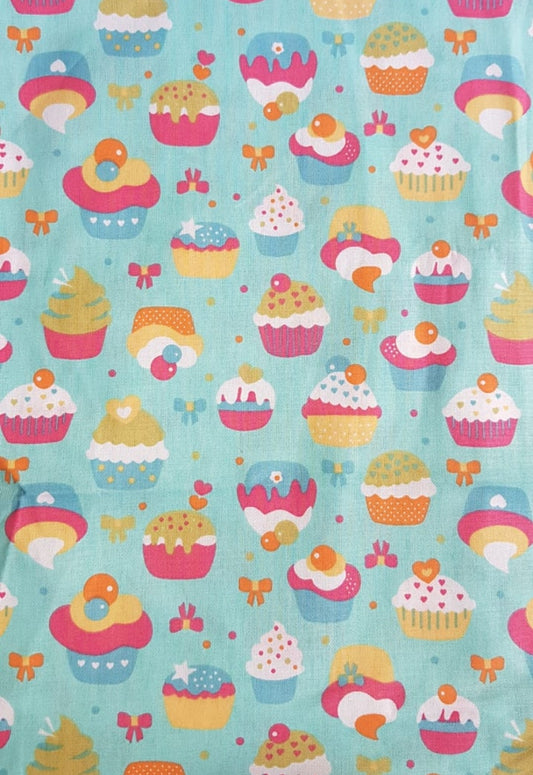 Cupcakes fondo turquesa