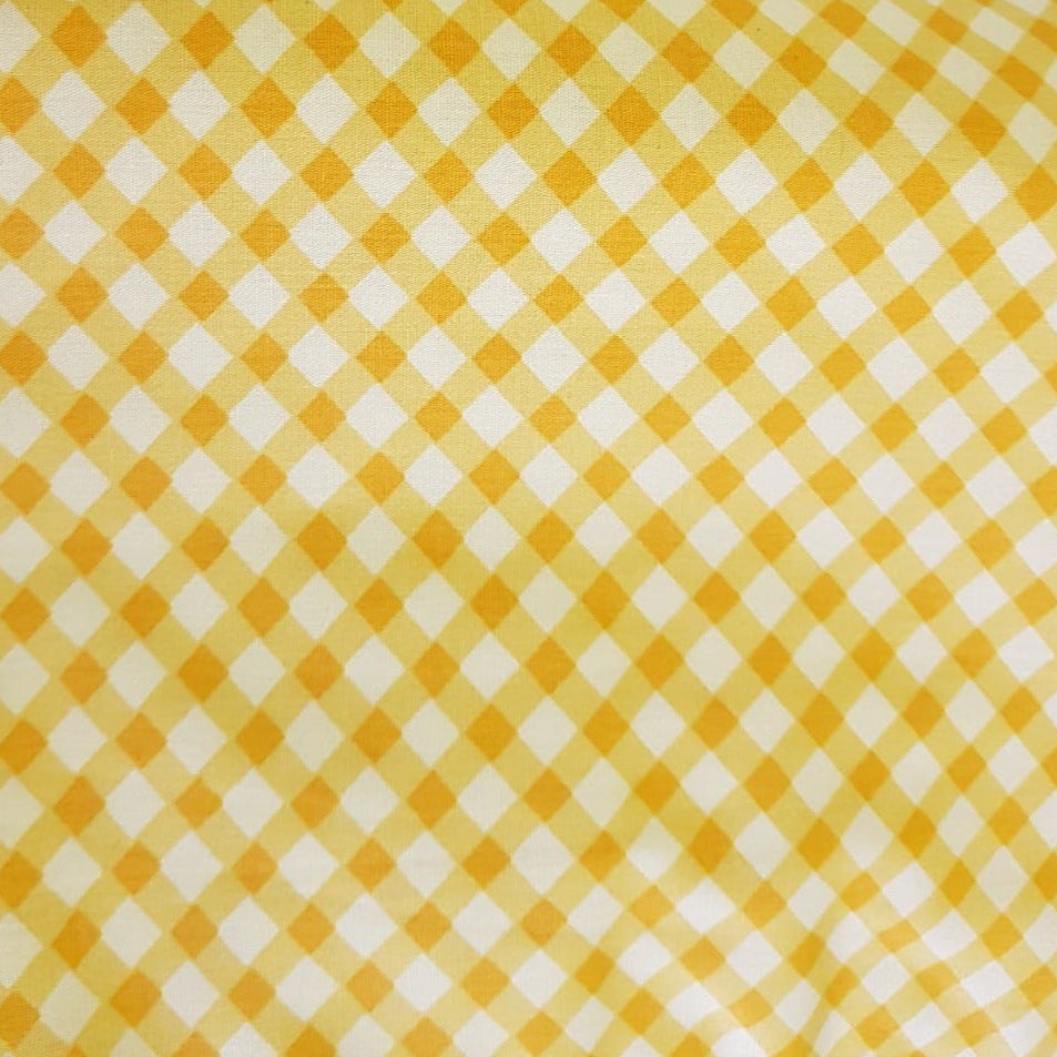 Cuadrille cuadros grandes amarillo fuerte