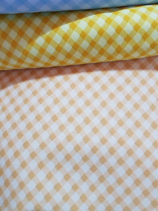 Cuadrille cuadros grandes amarillo pastel