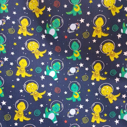 Dinosaurios con estrellas en el espacio