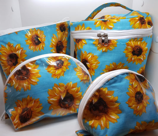 Kit de Cartucheras de Girasol turquesa