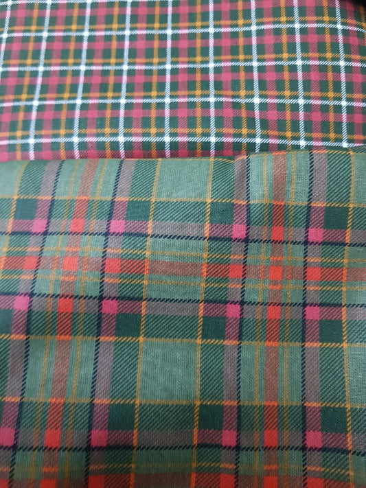 Cuadrille roja, verde y amarillo