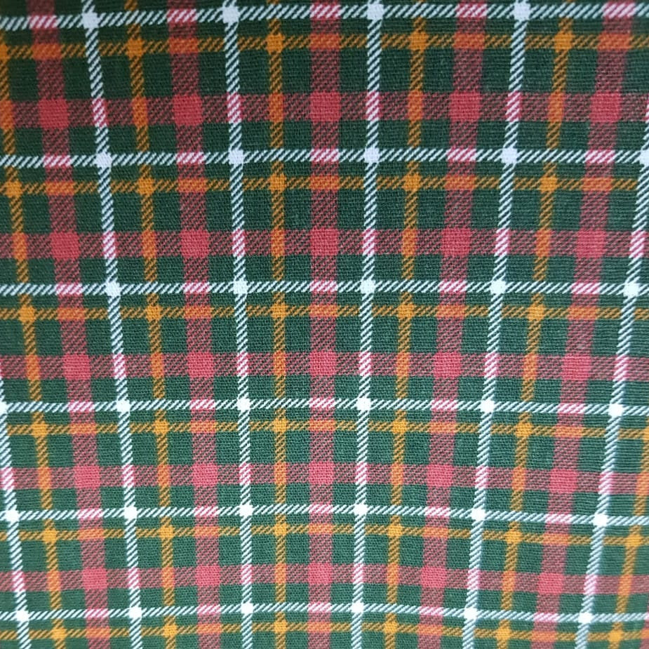 Cuadrille roja, verde y amarillo