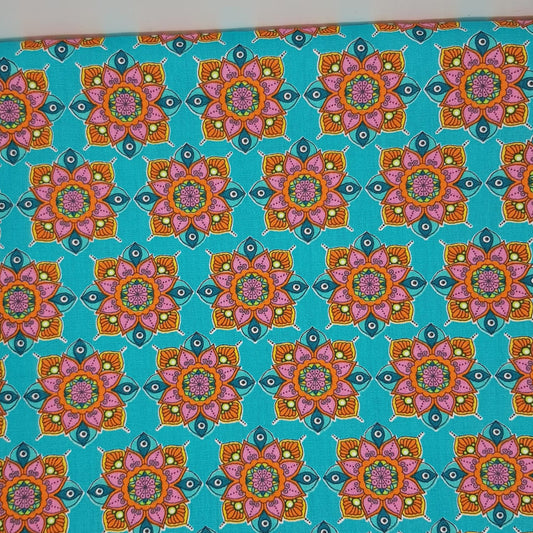 Mandalas fondo turquesa