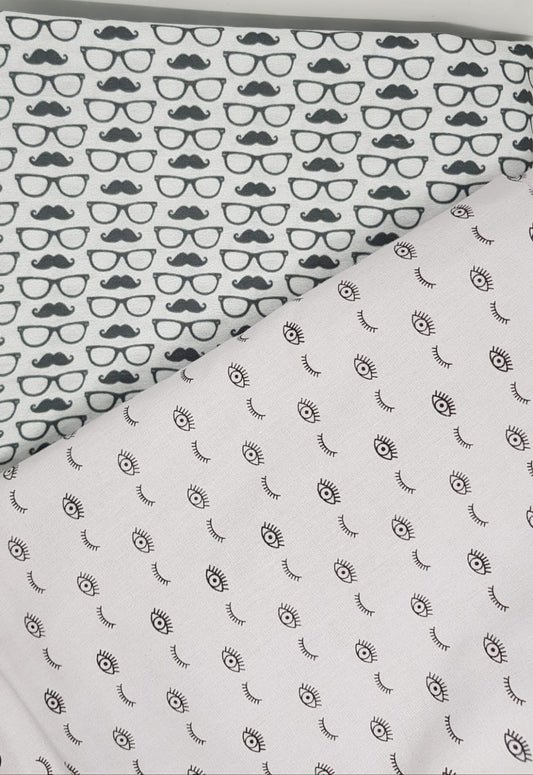 Lentes, fondo gris claro