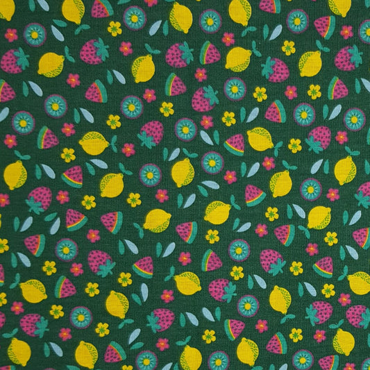 Limones, frutales fondo azul