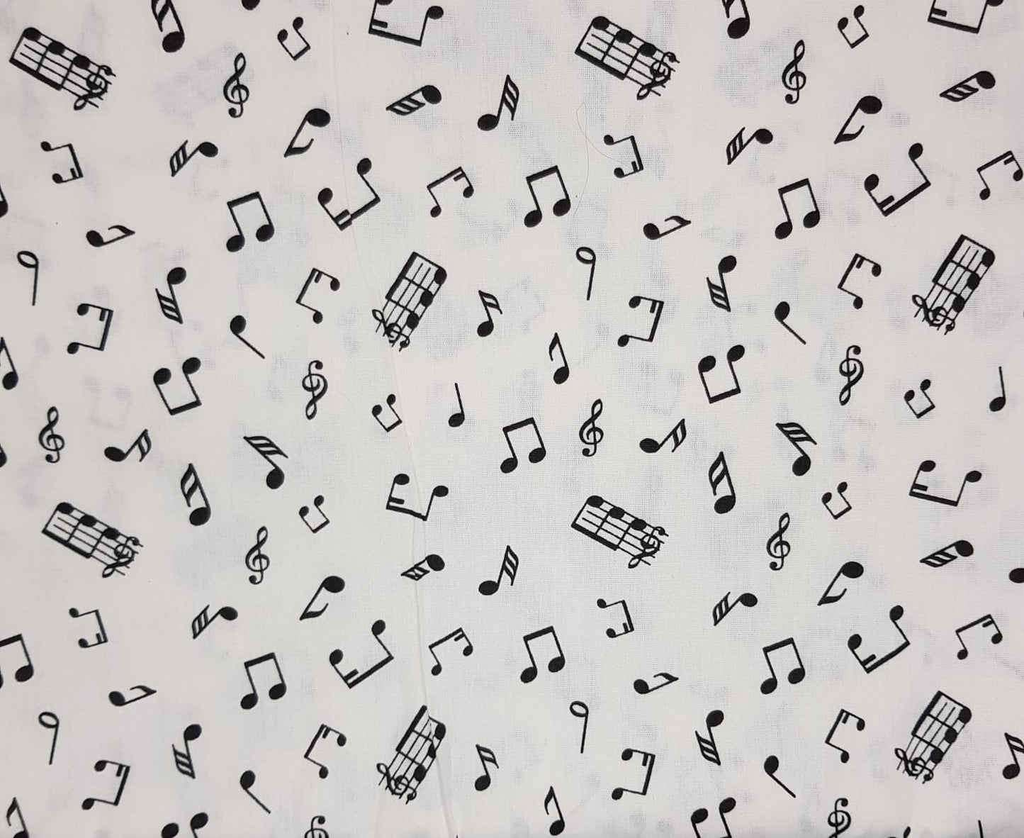 Notas musicales, fondo blanco