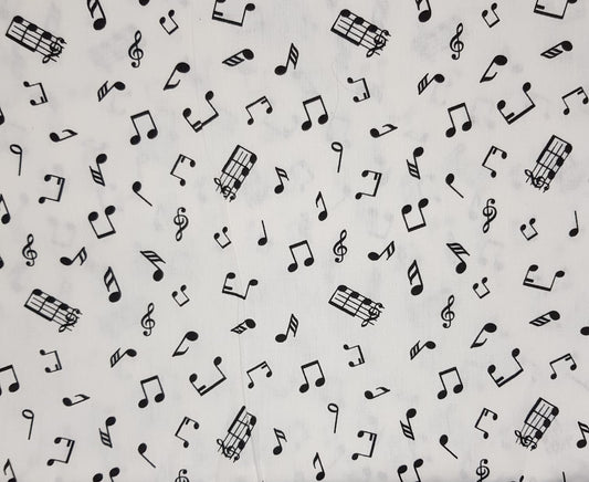 Notas musicales, fondo blanco