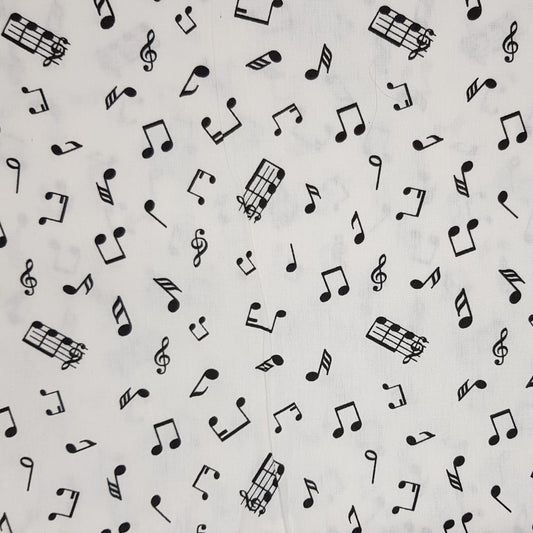 Notas musicales, fondo blanco