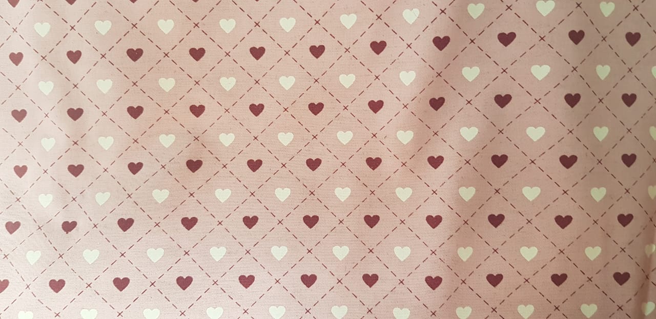 Corazones, color rosa-Lino