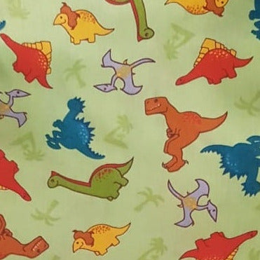 Dinosaurios, fondo verde limon
