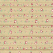 Floreada vintage franjas beige