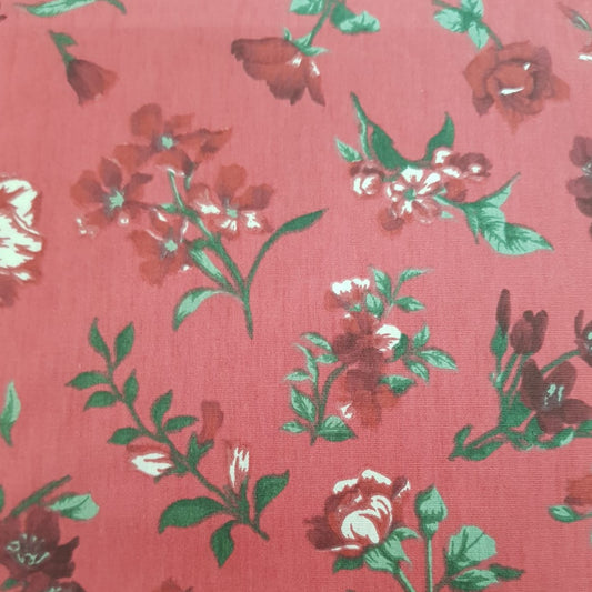 Floreada rosas rojas fondo rojo chico