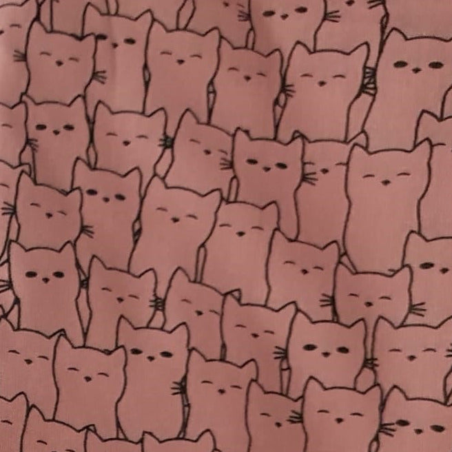 Gatos, fondo rosa viejo